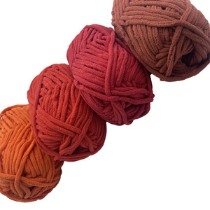 Fil épais en polyester recyclé teint, 100 % polyester, type chenille, populaire sur le marché américain pour le tricot à la main - Product Image 5