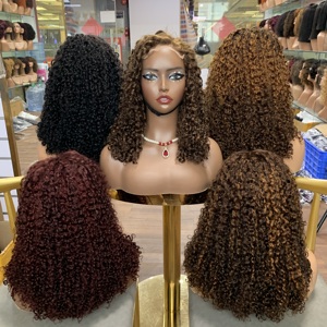 วิกผมแท้จากโรงงานขายส่ง ขนาด 14 นิ้ว แบบ 5x5 Lace Pixie Cut วิกผมแท้แบบ Super Double Drawn สำหรับผู้หญิงผิวสี - Product Image 5