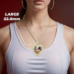 Collier avec pendentif en forme de cœur en cuivre plaqué or 14 carats, étanche, cadre photo, pendentif commémoratif, bijoux cadeau - Product Image 6