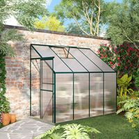 Serre de jardin en aluminium avec accès direct, pour culture extérieure, en plaques de polycarbonate PC, serre domestique