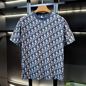 2026 Luxury Quality Casual Fashion 100% Cotton Breathable Sports DI OR Summer Short-Sleeved T-<b>Shirt</b> For Men - Product Image 1