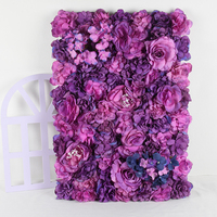 Mur de fleurs artificielles en promotion – Rose moderne 40x60cm pour intérieur/extérieur, idéal pour fêtes, mariages, fête des Mères, anniversaires, Noël