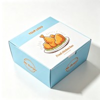 Boîte à fast-food biodégradable écologique avec logo imprimé personnalisé, emballage en papier gaufré pour hamburgers, frites et poulet frit