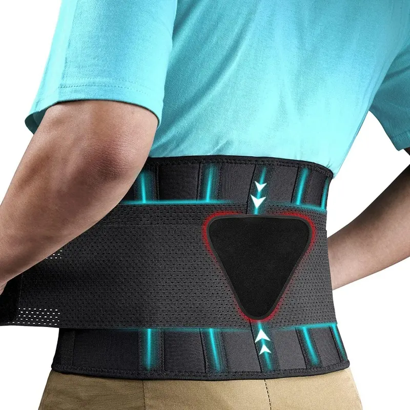 Unisex Back Brace Werken Veiligheid Ademende Lumbale Rug Riem Anti-Slip Lumbale Ondersteuning Volwassene