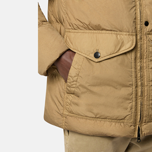 Piumino da Uomo của nam giới Crinkle Reversible puffer Coat reps trùm đầu xuống áo khoác Biscuit - Product Image 3