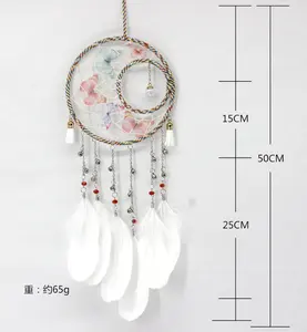 HY9138 Cor pena grande flutuante decoração da parede decoração pingente Life Tree dream catcher para decoração do quarto