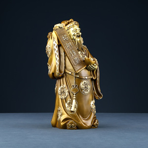 Estatua de cobre del Dios de la riqueza, figura hecha a mano para decoración del hogar, regalo de Año Nuevo Chino, regalos de negocios DS085 - Product Image 2