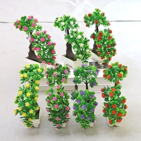 Tanaman Hias Buatan dalam Pot, Kotak Pernikahan Pink Promosi, Gaya Keramik, Kemasan Kain, Bonsai Taman Warna-warni