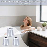 Kit de remplacement universel 3 pièces pour robinet de douche et baignoire, avec poignées chaud/froid, anti-fuite et anti-éclaboussures, pour salle de bain moderne