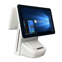 Caisse enregistreuse tout-en-un Jesen Pos, écran tactile capacitif anti-rayures de 15,6 pouces, compatible avec tout logiciel de point de vente