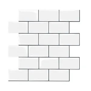 Upgrade Thicker 2.5mm Thickness Mosaic Backsplash Adhesive Wall Tile 12*12 Inch Peel and Stick Wall Tile Kitchen Bathroom