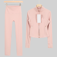 Ensemble de veste de sport pour femme, coupe ajustée, respirant, coupe-vent, séchage rapide, grande taille, collection Hiver 2026, idéal pour la course, la gym et le yoga