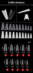 MyBeautyNails – Ongles artificiels transparents <span class=keywords><strong>XXL</strong></span> 3XL extra longs, non-courbés, avec logo personnalisé, couvrance complète ou demi-couvrance - Product Image 2