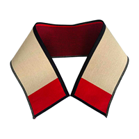 Col et poignets en tricot côtelé à motif jacquard, tricot plat rayé, respirant, écologique, couleurs personnalisées, accessoire en polyester