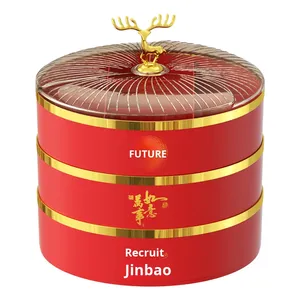 Elk Multi-layer Candy Storage Box Sala Mesa De Café Placa De Frutas Secas Tampa Compartimentada Casamento Frutas Doces Festivo Novo - Product Image 5