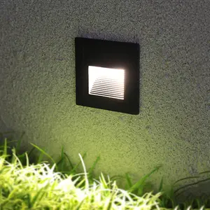 Kapalı açık köşe gömme basamak merdiven duvar lambası 1W 3W PIR hareket sensörlü LED bağlantı tablası aydınlatma lambası