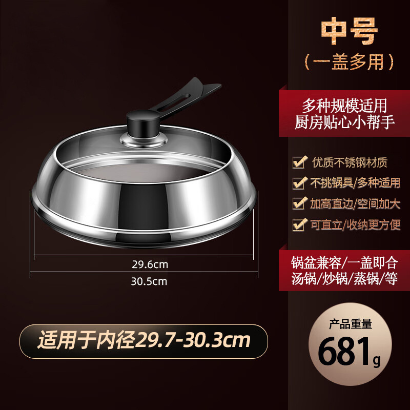 ฝาหม้อสแตนเลสขนาด 30 ซม.