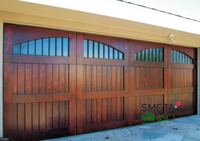 Porte de garage sectionnelle intelligente LONGTAI en aluminium imitation bois avec induction automatique et conservation thermique