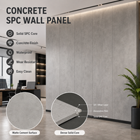 Panneau mural en béton SPC, finition ciment, noyau solide, imperméable, ignifuge, personnalisable, revêtement mural décoratif moderne, hôtel, villa