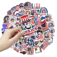 Autocollants de valise de haute qualité, 50 pièces, 250e anniversaire des États-Unis, autocollants imperméables, ensemble de 1776 à 2026, autocollants pour la fête de l'indépendance américaine