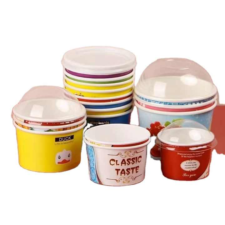 Custom Printed Disposable Ice Cream Paper Cups, Frozen Yogurt Cup Paper ...
