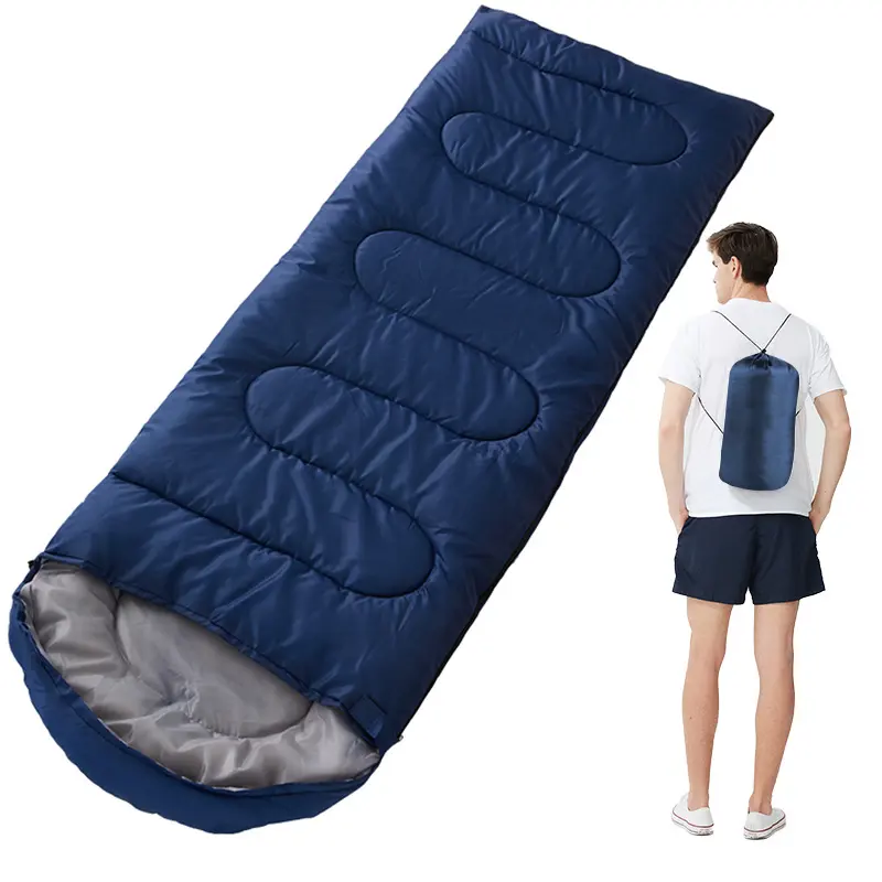 Fast Deliver Low Moq Portable Camping Sleeping Bag Thicken Warm Envelope Sleeping Bags For Adults