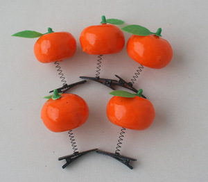 Pinzas para el pelo de frutas vívidas de imitación DIY, horquilla para el pelo, juguete de peluche, accesorios para el cabello de primavera para fiesta - Product Image 3