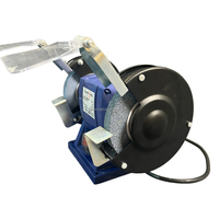 Meuleuse d'établi électrique compacte et robuste avec deux meules et écrans de protection transparents pour le meulage du métal, outil électrique d'affûtage