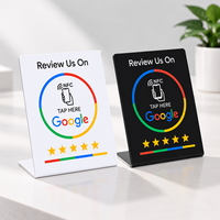 Support de table en acrylique pour code QR personnalisé, carte de commentaires NFC, scanner de code QR NFC pour évaluer les restaurants, cafés, hôtels, magasins