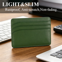 Dompet Kartu Kulit PU Logo Kustom, Tempat Kartu Kredit Tipis, Pemasok Pabrik OEM ODM, Grosir Dompet dalam Jumlah Besar
