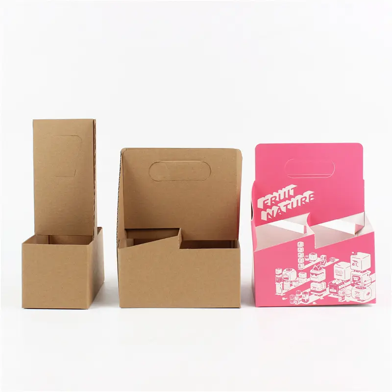 Gute Qualität Kartonhalter Papier Einweg-Lebensmittelverpackung Getränkehalter heißes Takeaway-Kaffeebecher-Tablett