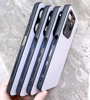 Coque de téléphone vierge en TPU mat avec protection latérale de l'appareil photo et plaque en aluminium pour sublimation, compatible iPhone 16, 15, 14, 13, 12