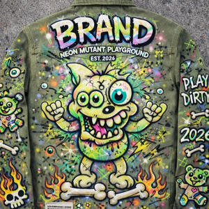 Suéter de Hombre de Manga Larga con Hombros Caídos, Estilo Vintage, Cortado, con Estampado Digital Gráfico de Cristales de Imitación, Grueso y Afelpado - Product Image 5