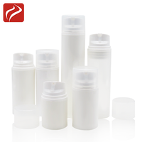 Vente en gros 10ml 15ml 30ml 50ml givré couleur blanche PP Airless bouteille de sérum cosmétique emballage