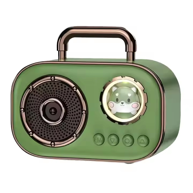 Retro Style Cute Pet Shape Bluetooth Speaker Portable Bluetooth Speaker Hifi Sound System Speaker High-Quality Sound With Button