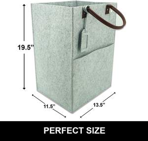 Offre Spéciale <span class=keywords><strong>panier</strong></span> à linge autoportant élégance moderne <span class=keywords><strong>panier</strong></span> à linge chic/feutre avec poignées - Product Image 5