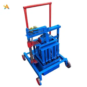 Small mini manual mobile hollow block making machine products cement