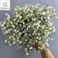 Hochwertige 39CM Künstliche Echt Aussehende Weiße Schleierkraut-Blumensträuße aus Weichem Kunststoff für Hochzeit, Zuhause und Wohnzimmer-Dekoration