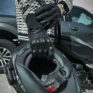 Găng tay da dê Suomy Retro màu nâu, màn hình cảm ứng, phong cách cổ điển, dành cho đua xe mô tô, nam nữ, tập gym, thường ngày, mùa hè - Product Image 2