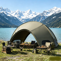 Tente de camping tactique hémisphérique grande portée pour l'extérieur, résistante au vent et à la pluie, abri portable pour l'extérieur, bâche de camping en gros