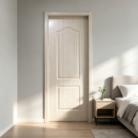 Portes intérieures en bois composite verni, style moderne personnalisé, haute qualité pour projets résidentiels, fabricant chinois de premier plan