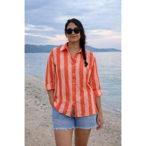 Camisa de algodón con lazo en la espalda para mujer |   Fabricante de Ropa Boutique Estampada a Mano - Product Image 1