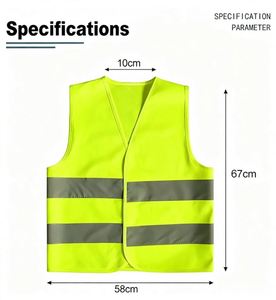 Gilet de sécurité réfléchissant haute visibilité en polyester pour travaux routiers, vêtement de travail public, gilet de signalisation très vendu - Product Image 3