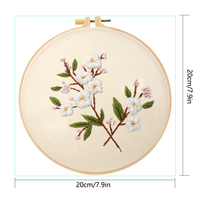 Nouveau bricolage blanc floral animal broderie ensemble pour débutants semi-fini à la main point de croix décoration Halloween artisanat