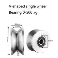 V/U/Y Groove Porte Coulissante Roues 304 Poulie En Acier Inoxydable Roulement Piste Roue Glissière Roue Roulette Poulie De Levage