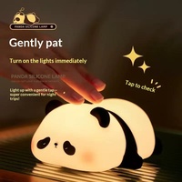 Lampe à clapet en silicone Panda, veilleuse pour enfants, cadeau de chevet, jouet lumineux créatif