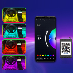 12V RGB Full Color LED striscia di decorazione per cabina al Neon con luce ambientale per interni auto accessori per <span class=keywords><strong>luci</strong></span> auto - Product Image 5