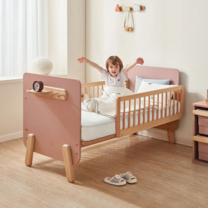 <span class=keywords><strong>Lit</strong></span> d'appoint pour bébé <span class=keywords><strong>avec</strong></span> plateau <span class=keywords><strong>de</strong></span> rangement, lits bébé modernes en bois pour tout-petits, hauteur réglable - Product Image 3