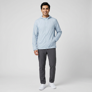 Veste de pluie zippée à manches longues de haute qualité pour hommes support coupe-vent imperméable pour l'hiver à l'extérieur nouvel état High Street - Product Image 1