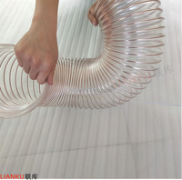 Haute pression Durable Transparent léger PU usage industriel Ventilation vide conduit d'air tuyau Flexible cuivre acier fil